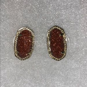 SOLD kendra scott burnt orange sparkling earings